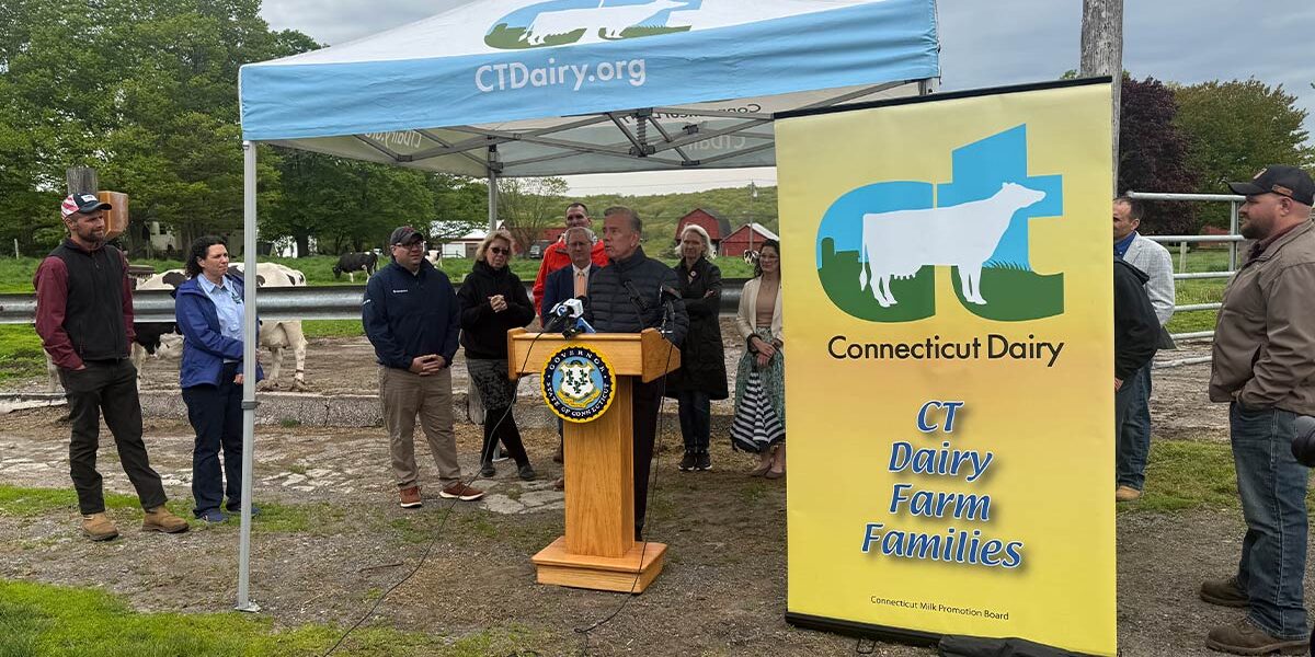attendees at CT dairy farm bill signing